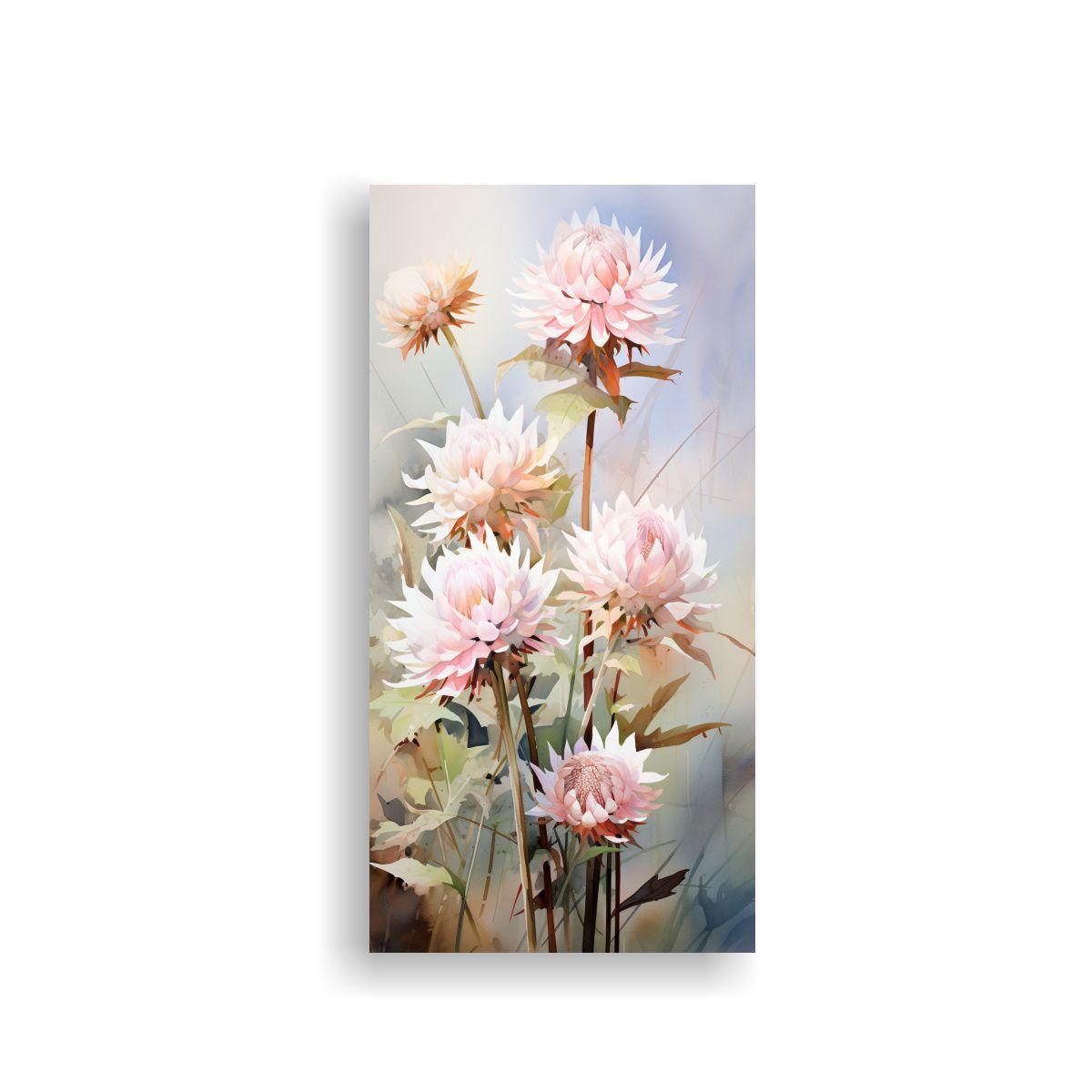 Pintura Abstracta Moderna De Flores De Alcachofa 50x100cm-0