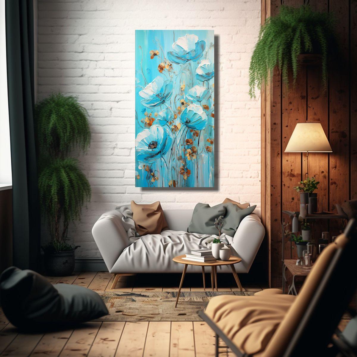 Cuadro Vanguardia Figuras En Lienzo Estilo 40x80cm-2
