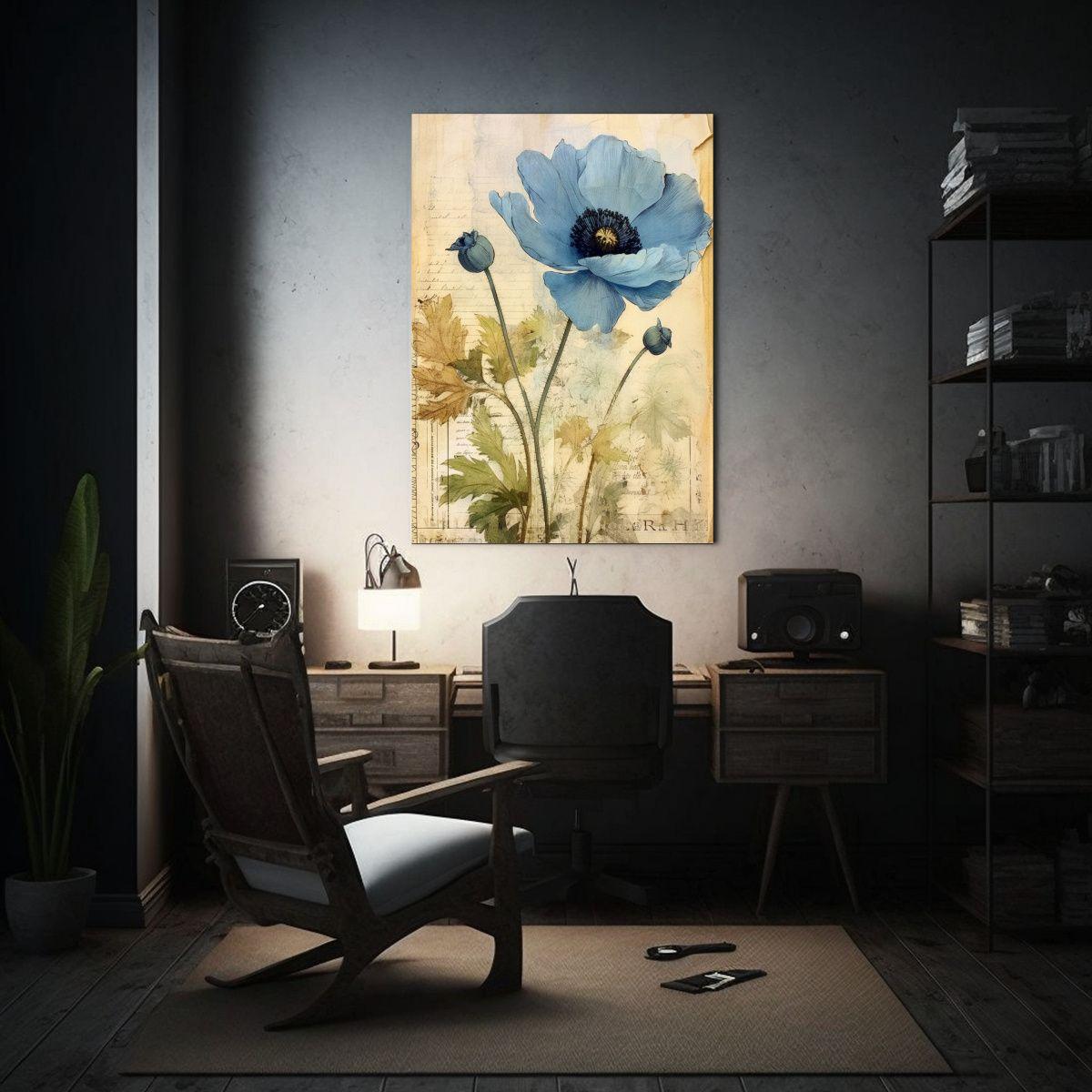 Cuadro Vertical Intenso Vintage Acuarela 80x120cm-2