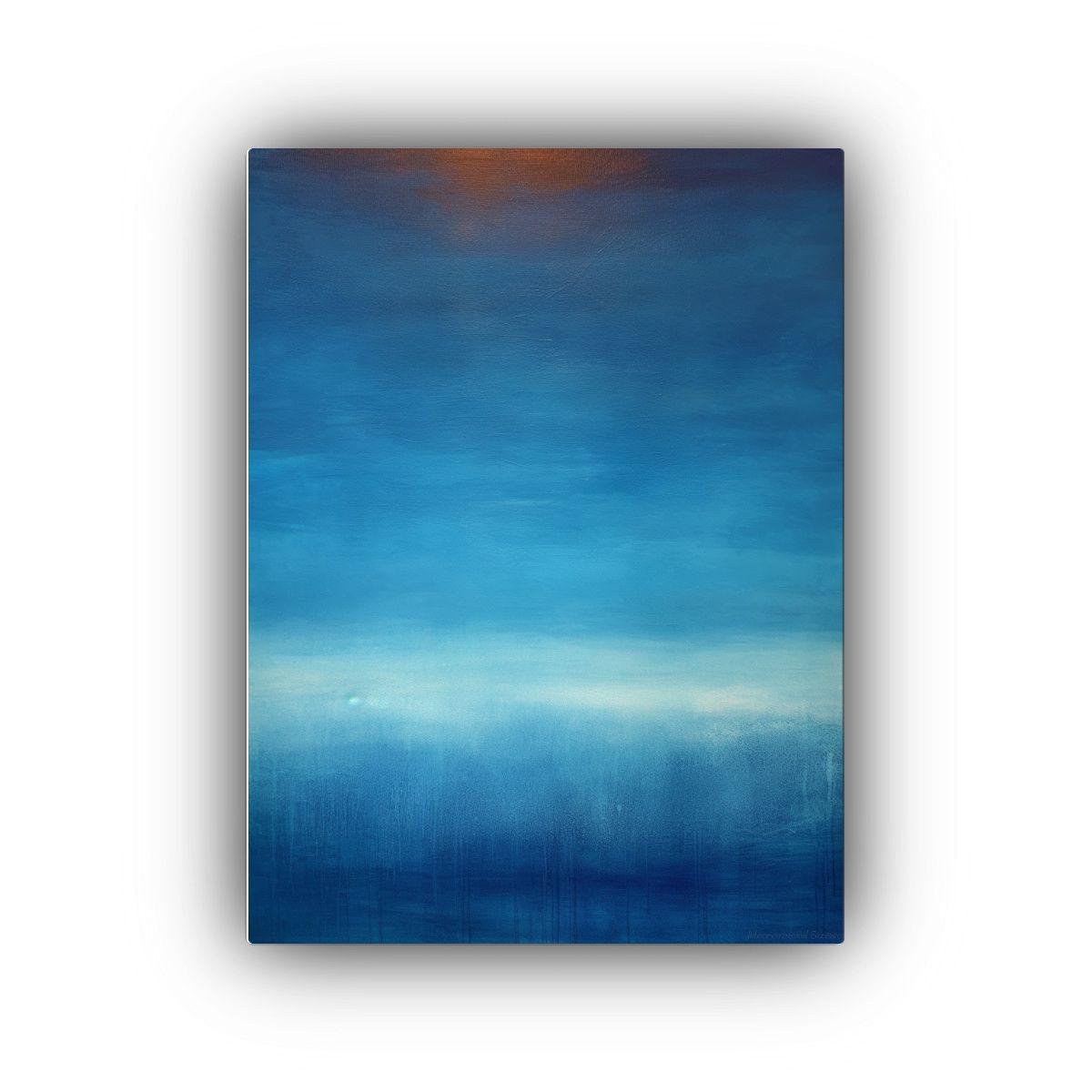 Tela En Bastidor: Combinación Azul Ombre Rothko 50x75cm-0