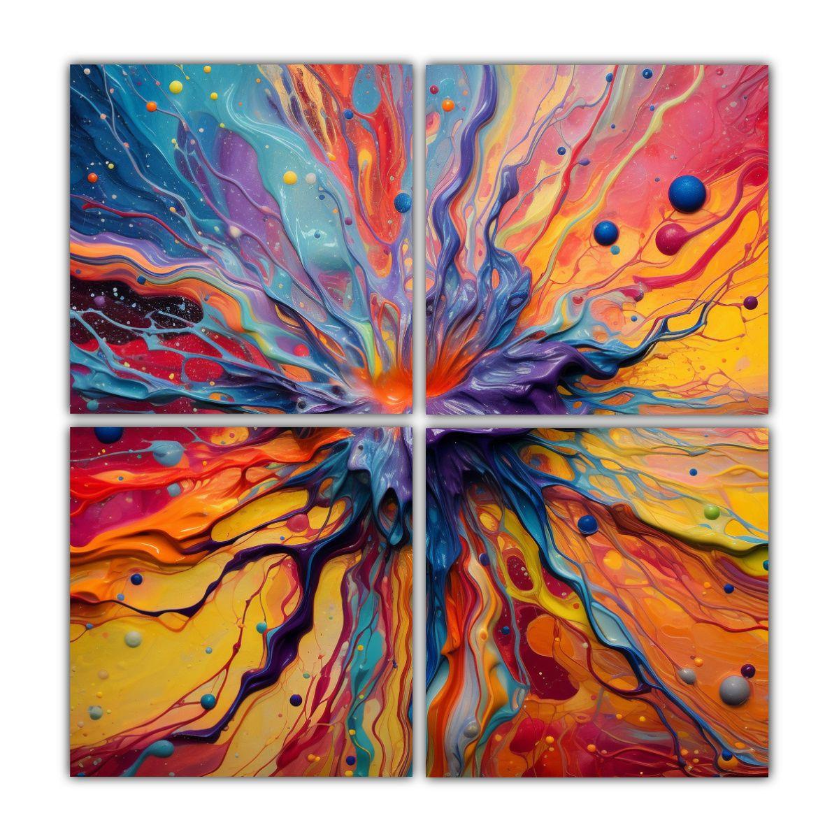 Cuadro Composición Equilibrada Arañas Mágicas 100x100 Cm-0