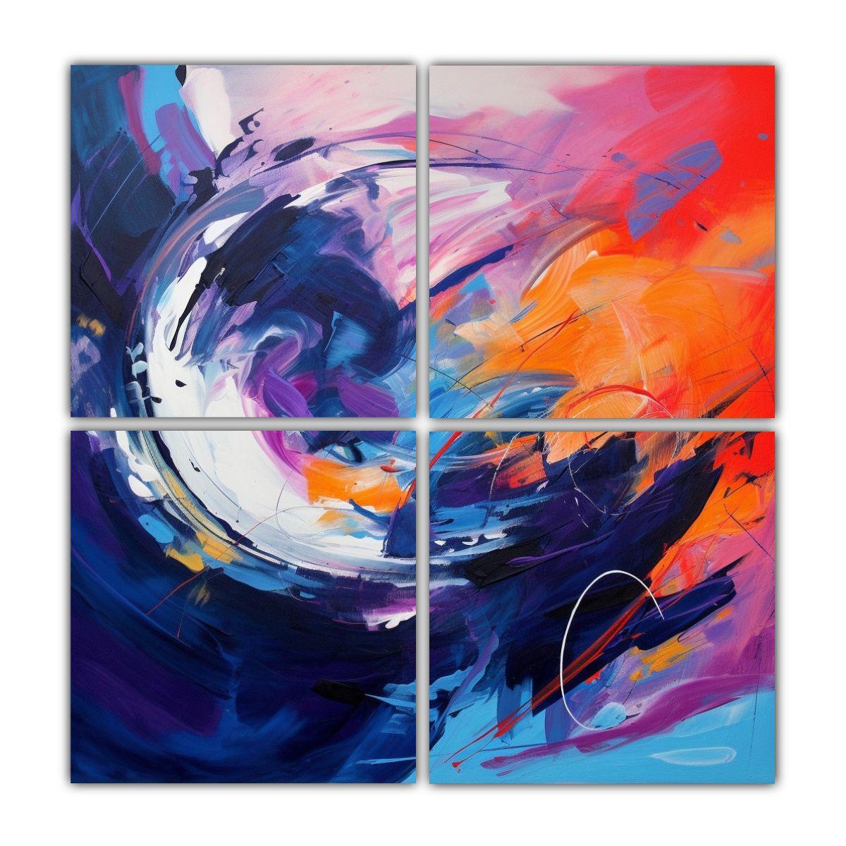 Cuadro De Pared Acuarela De Alegría 120x120 Cm-0