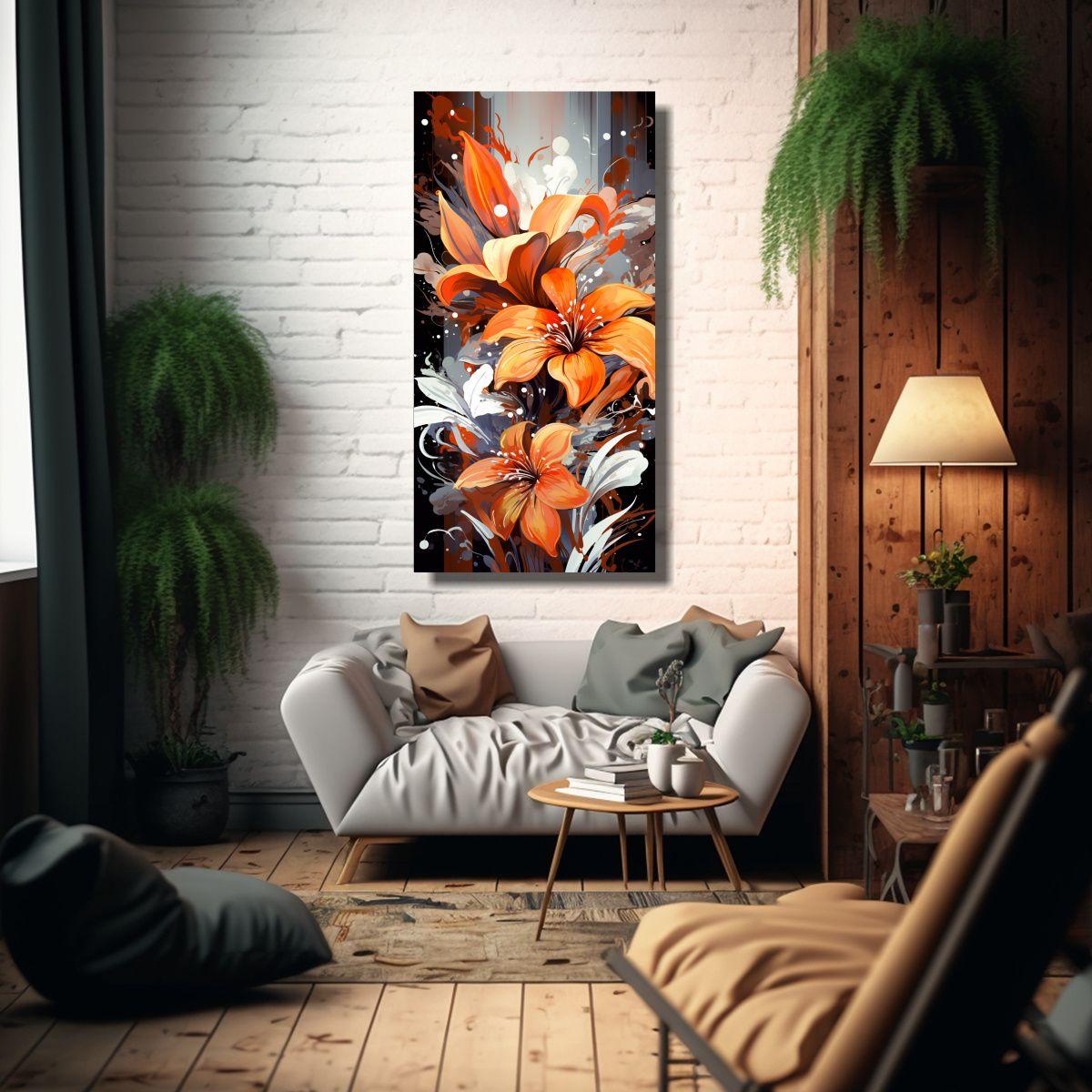 Pinturas Decorativas En Estilo Medio De Pincel, 70x140cm-2