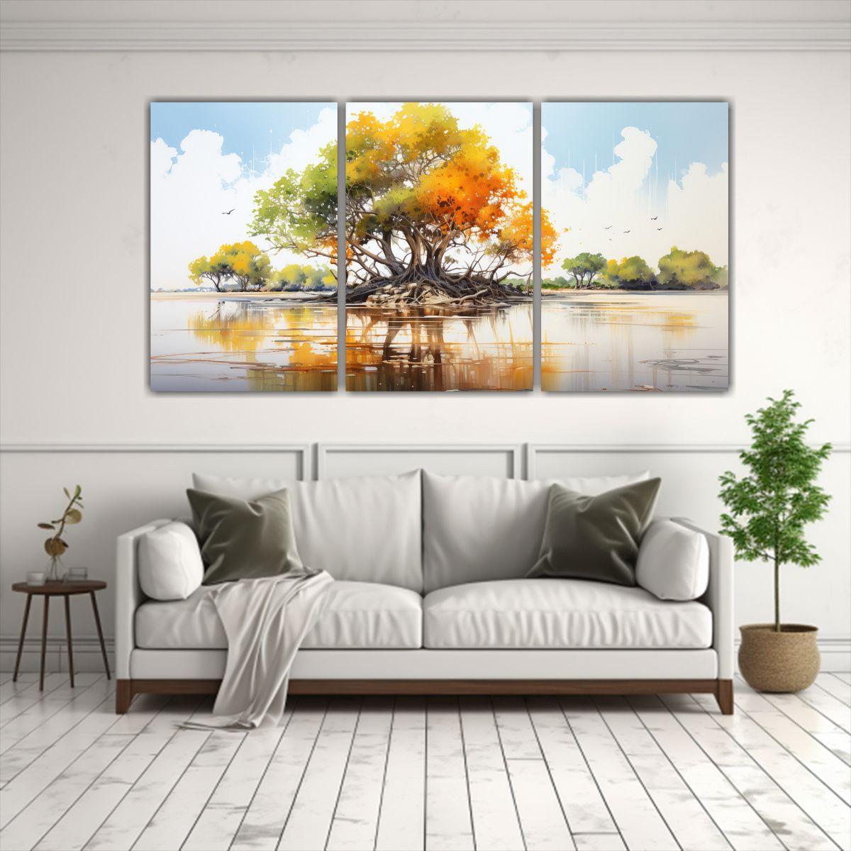 Pinturas Decorativas Abstractas De Colores 150x75 Cm-2
