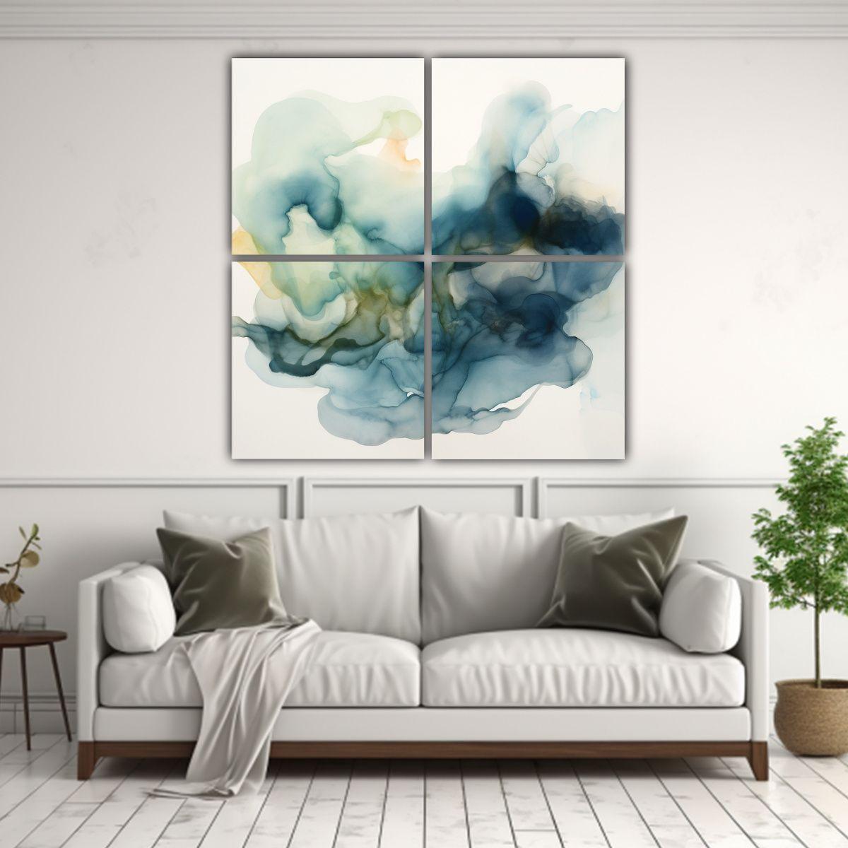 Cuatro Artes De Pared Espectacular Estética Nube 200x200 Cm-2