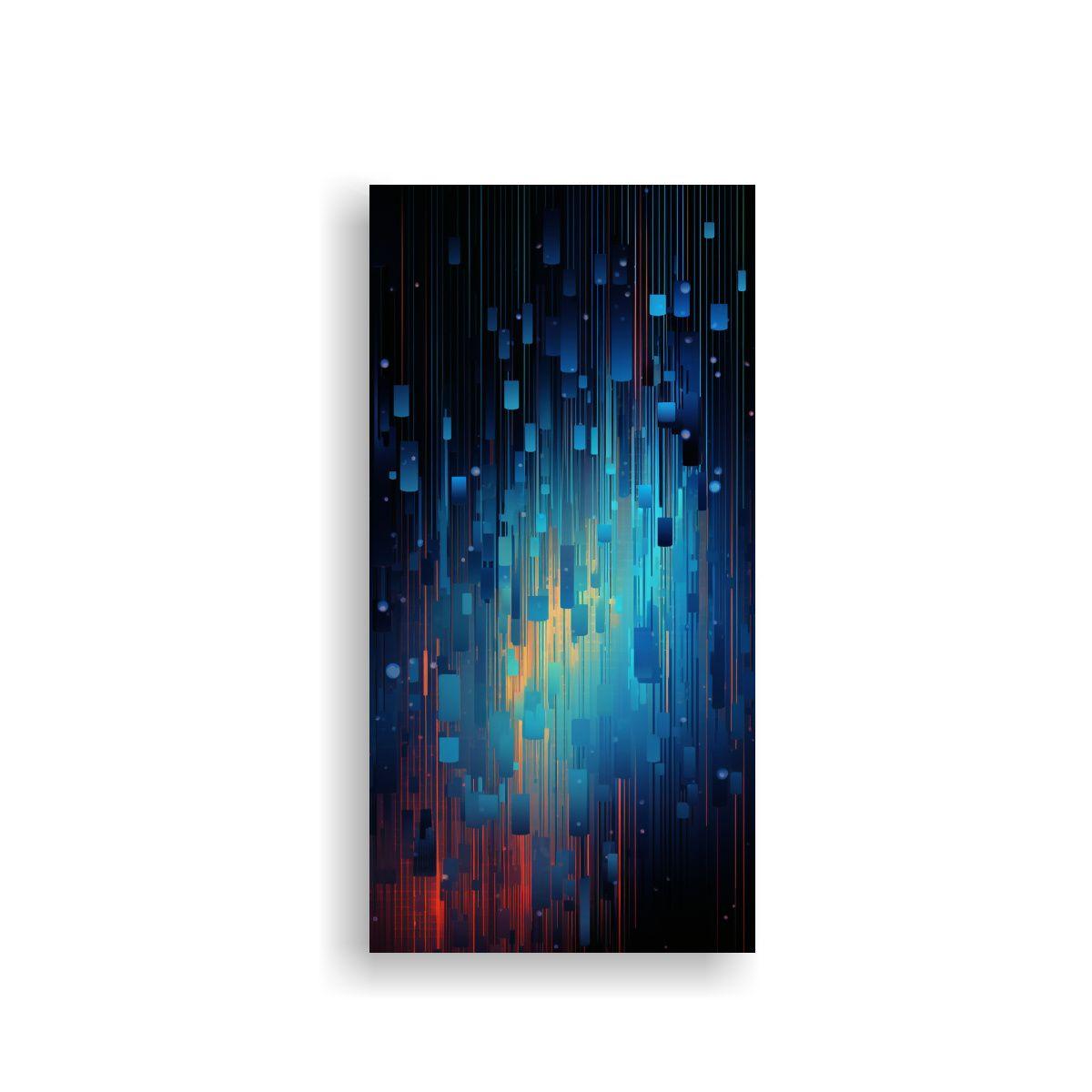 Pintura Decorativa Abstracta Con Detalles 40x80cm-0