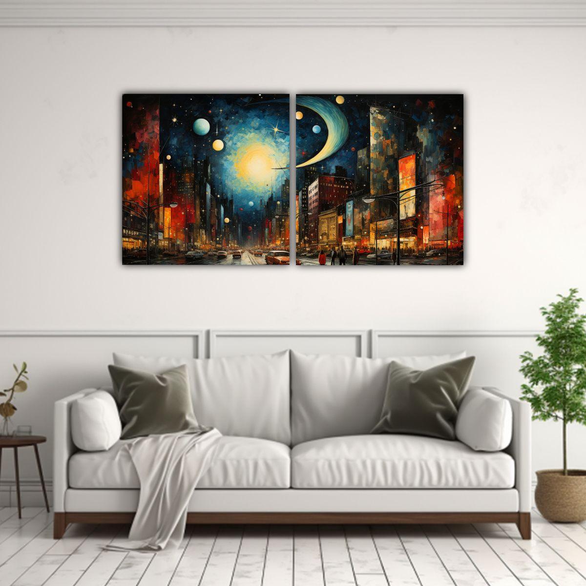 Cuadro Decorativo Estilo Wassily Kandinsky 120x60 Cm-2