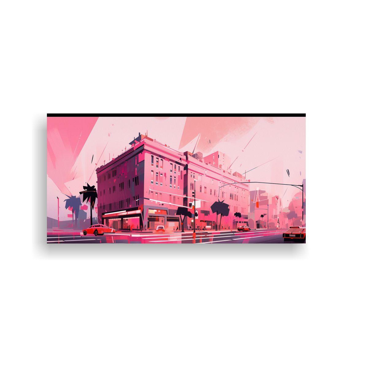 Pintura Decorativa Inspirada En Santiago, Chile 40x20cm-0