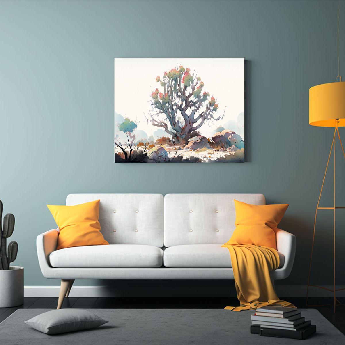 Pintura Abstracta De Joshua Tree En Colores 90x60 Cm-2