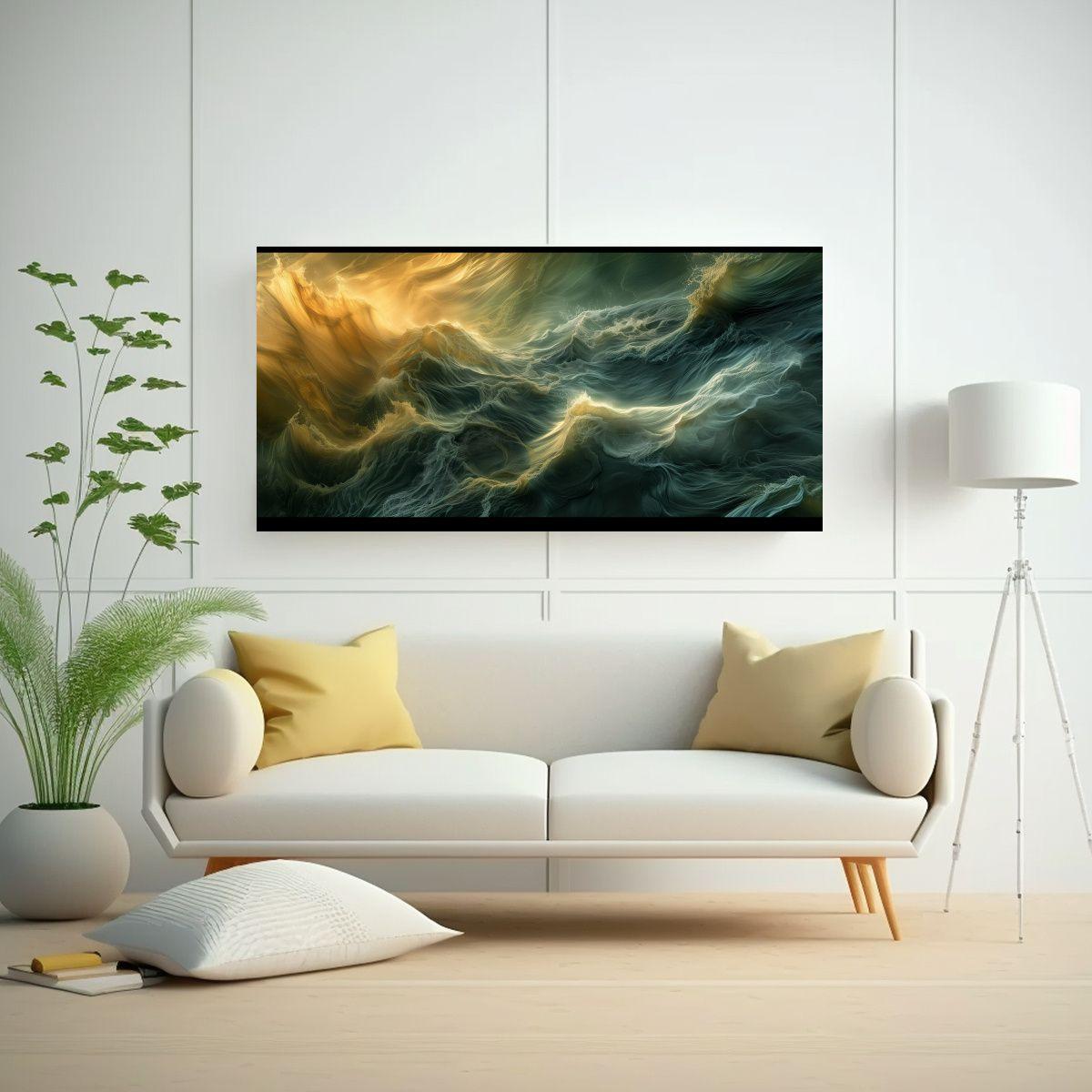 Cuadro Venta: Vista Aérea 45 Grados Río 80x40cm-2