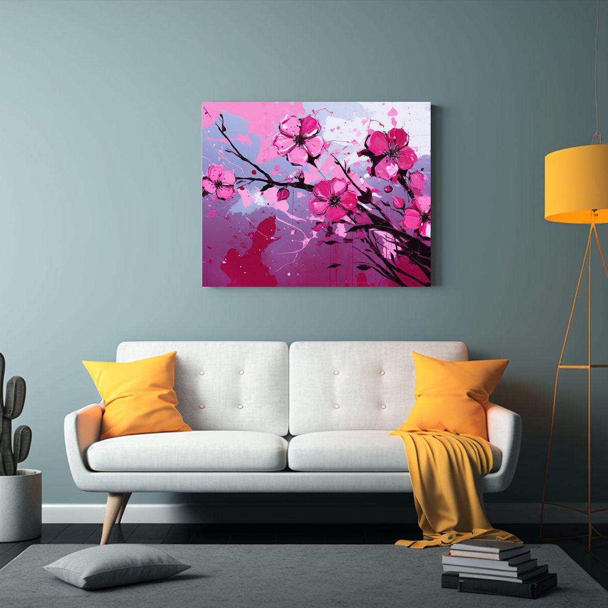 Cuadro Tonos Rosa Fantástico Ambientación 65x50 Cm-2