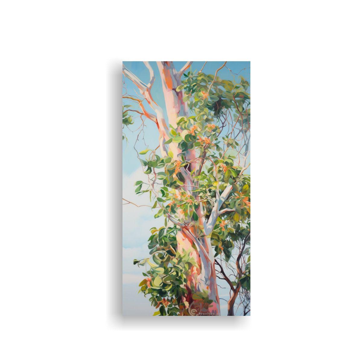 Cuadro Impreso Multicolor Eucalyptus Tree Pintura  20x40cm-0