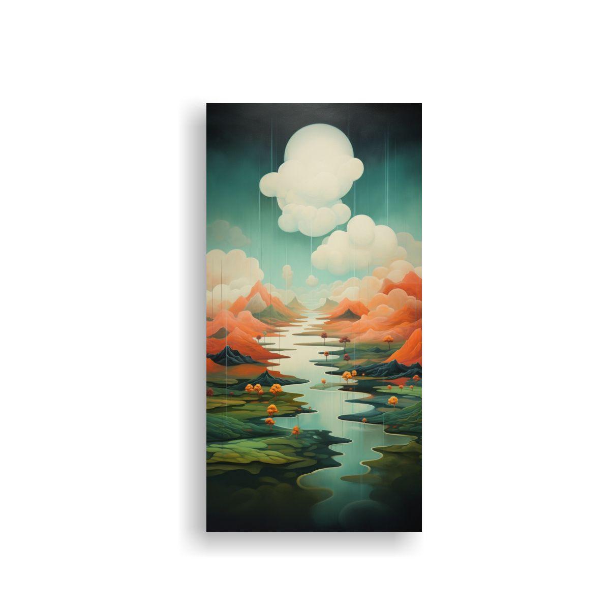Pintura Decorativa Surrealista De Lienzo Con 50x100cm-0