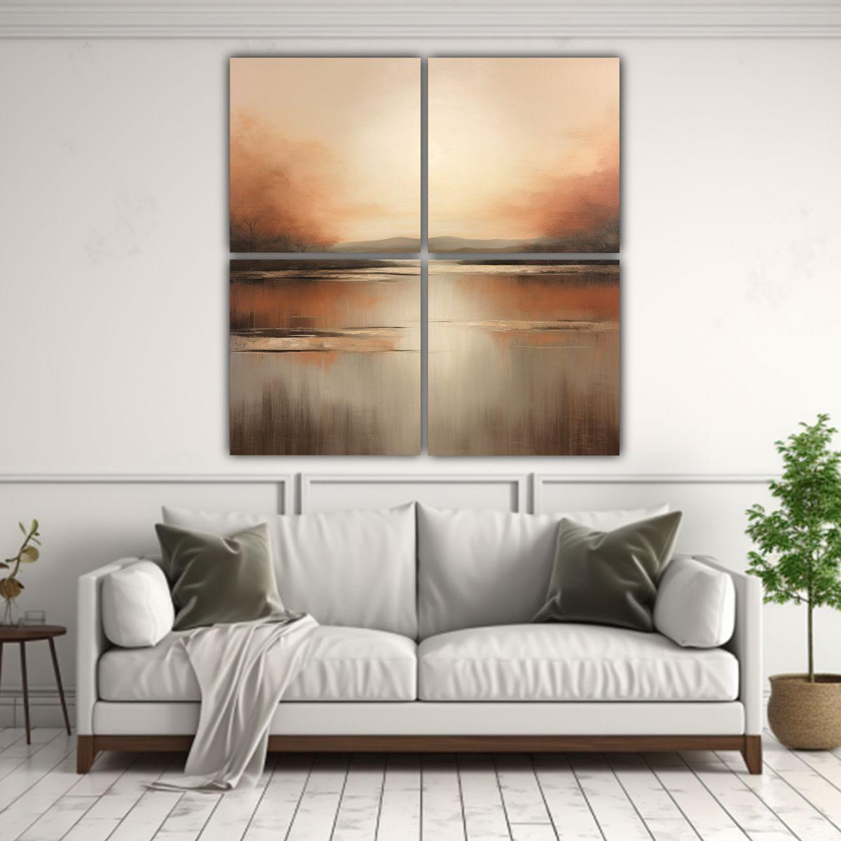 Cuadros Vintage Composición Dinámica, Serenidad 180x180 Cm-2