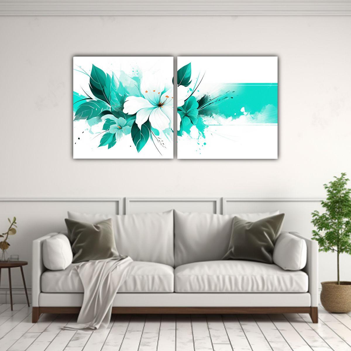 Set 2 Lienzos Tela Canvas Bonito Atmosfera 100x50 Cm-2