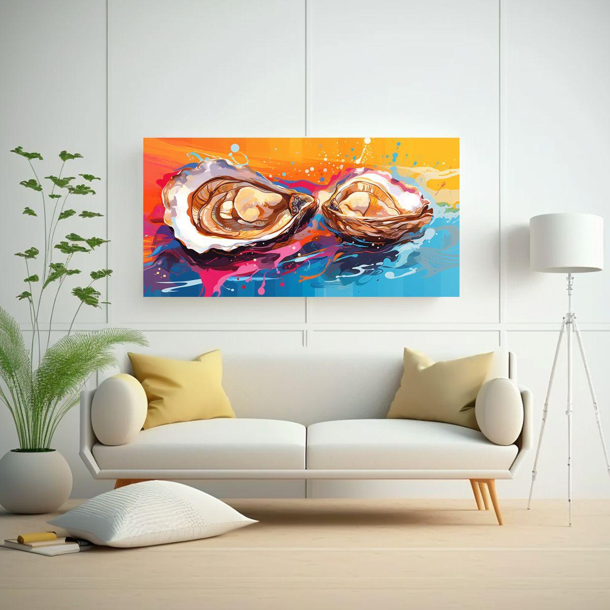 Pinturas Decorativas Acuarela Estrellados Ostras E 140x70cm-2