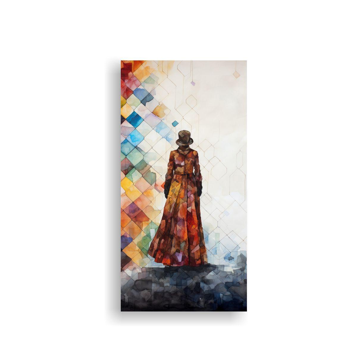 Tela En Bastidor Abstracto Impacto Visual Surreal 70x140cm-0