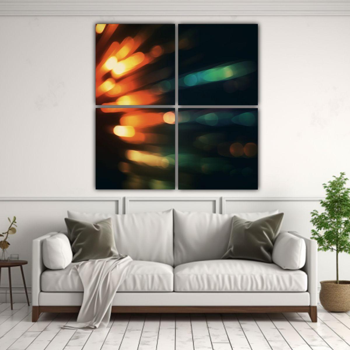 Cuadro Abstracto Multicolor Inspirador Con 80x80 Cm-2