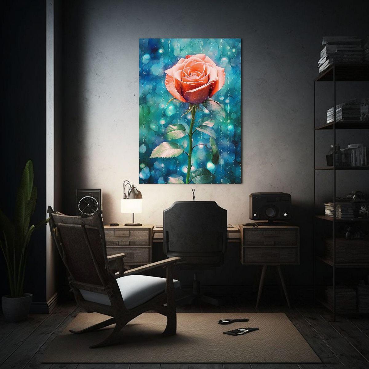 De Decoración De Escena Con Diseño De Rosa Roja 60x90cm-2