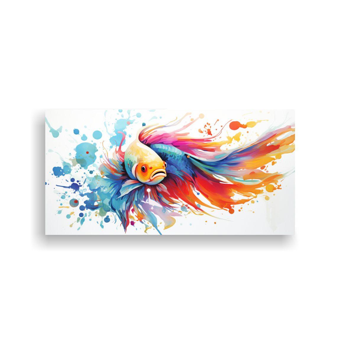 Cuadro Dibujo Goldfish Elegancia Arcoíris 40x20cm-0