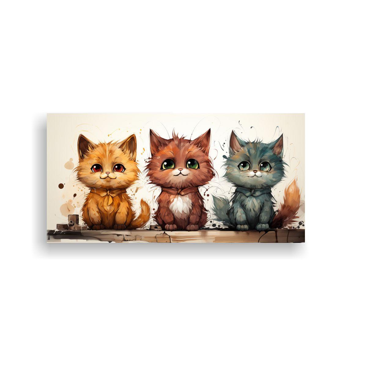 Diseño Moderno De Personajes: Tres Amigos 40x20cm-0