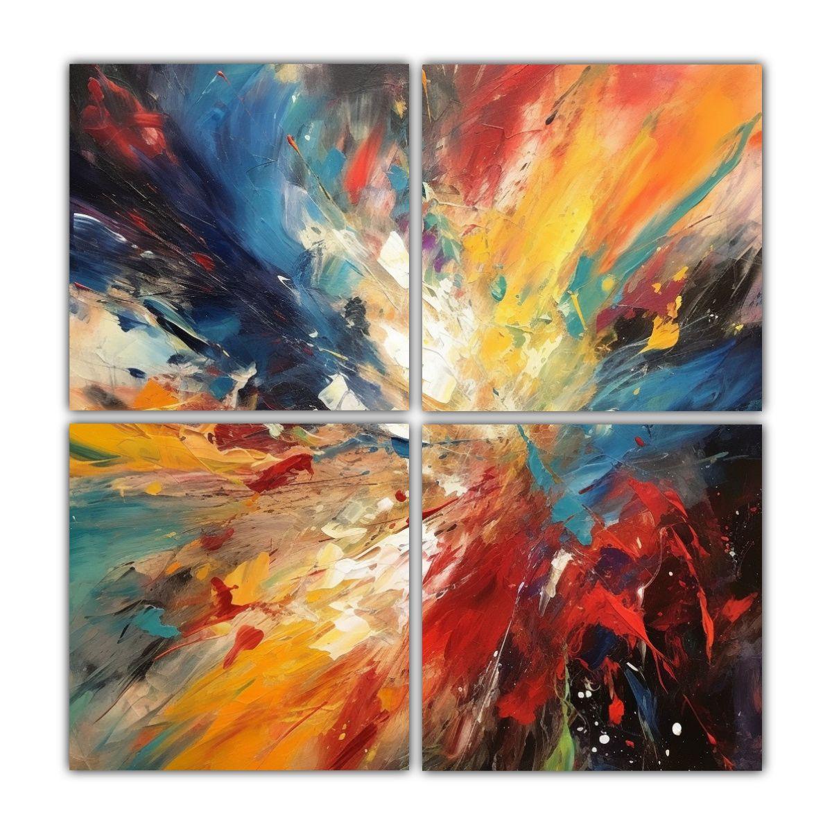 Cuatro Artes: Protagonismo En El Expresionismo 100x100 Cm-0