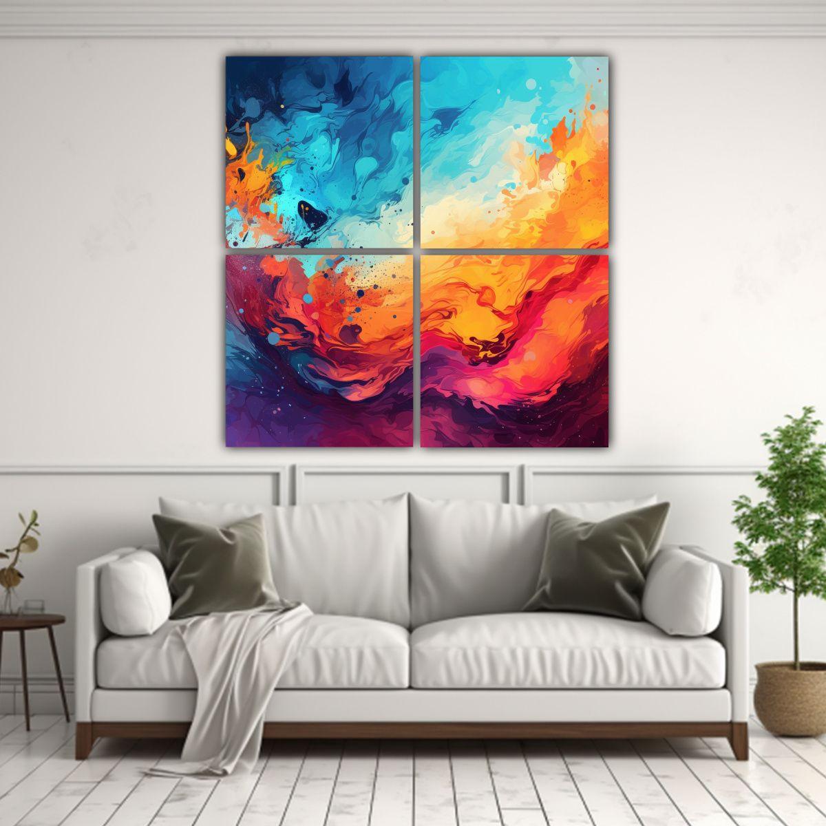 Fondo Abstracto épico Moderno Para Banners De 160x160 Cm-2