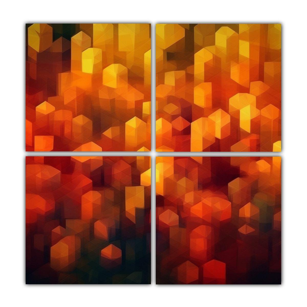 Fondo Textura Estilo Cubismo Color ámbar Para 60x60 Cm-0