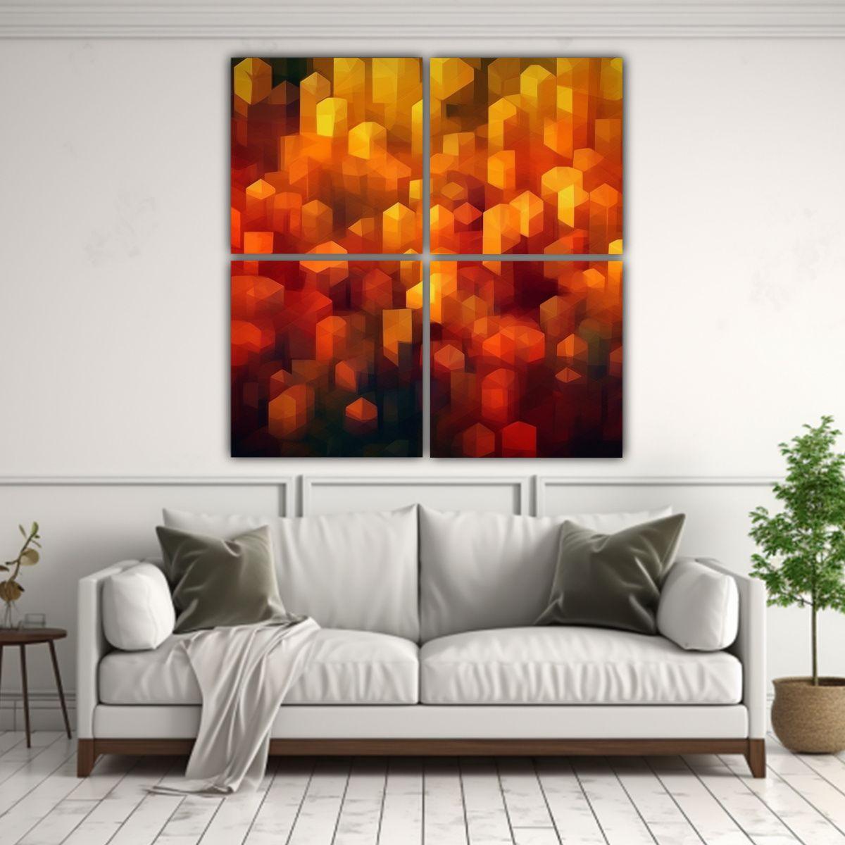 Fondo Textura Estilo Cubismo Color ámbar Para 60x60 Cm-2
