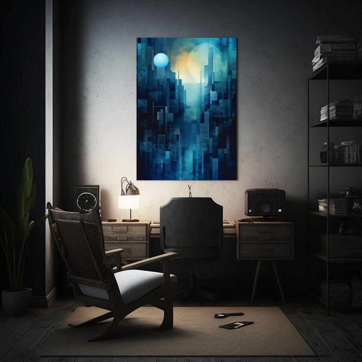 Paisaje Surrealista Innovador Con Niebla 50x65cm-2
