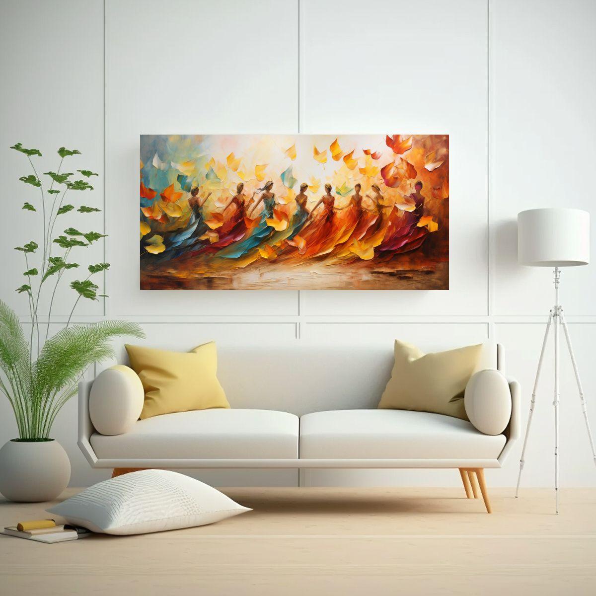Pinturas Decorativas De Otoño Con Baile 100x50cm-2