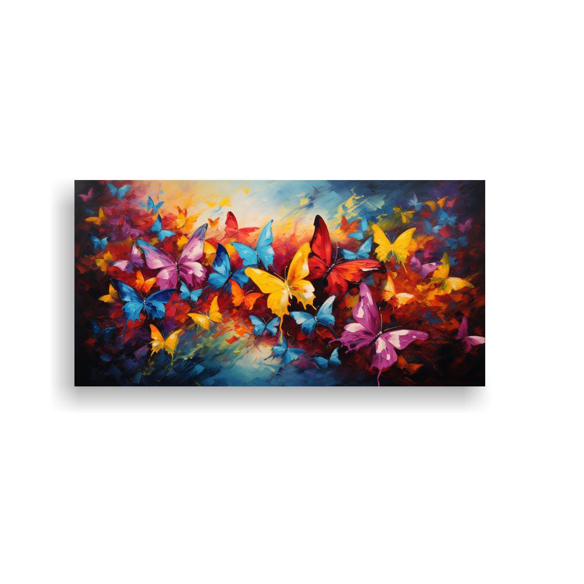 Cuadros Abstractos De Mariposas En Relieve Para 140x70 Cm-0
