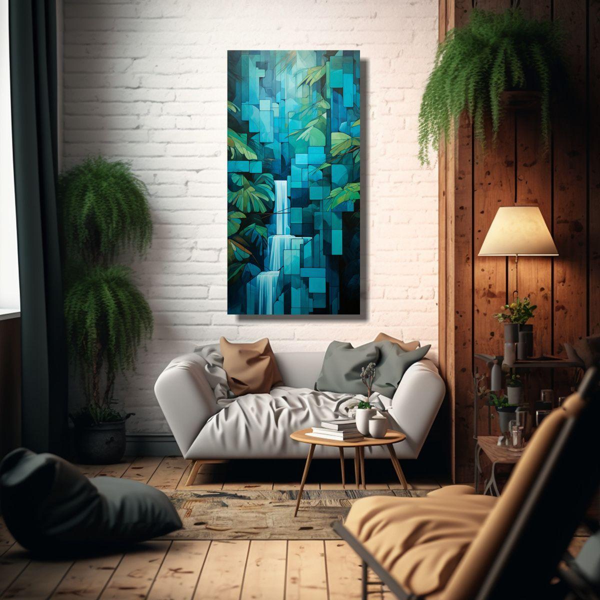 Pintura De Pared Creativa Armonía En Cascada 20x40cm-2
