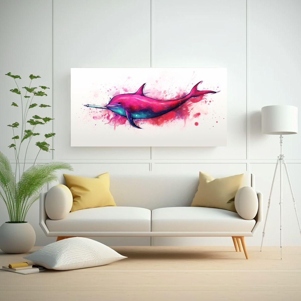 Lienzo Refinado De Narval En Colores Rubí Estilo 100x50cm-2