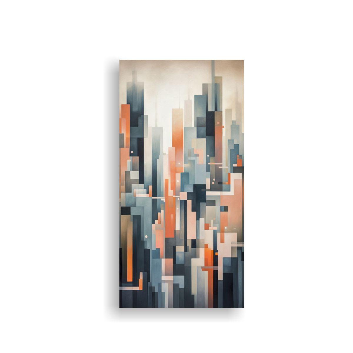 Arte De Pared Impreso Elegante De Una Ciudad 40x80cm-0