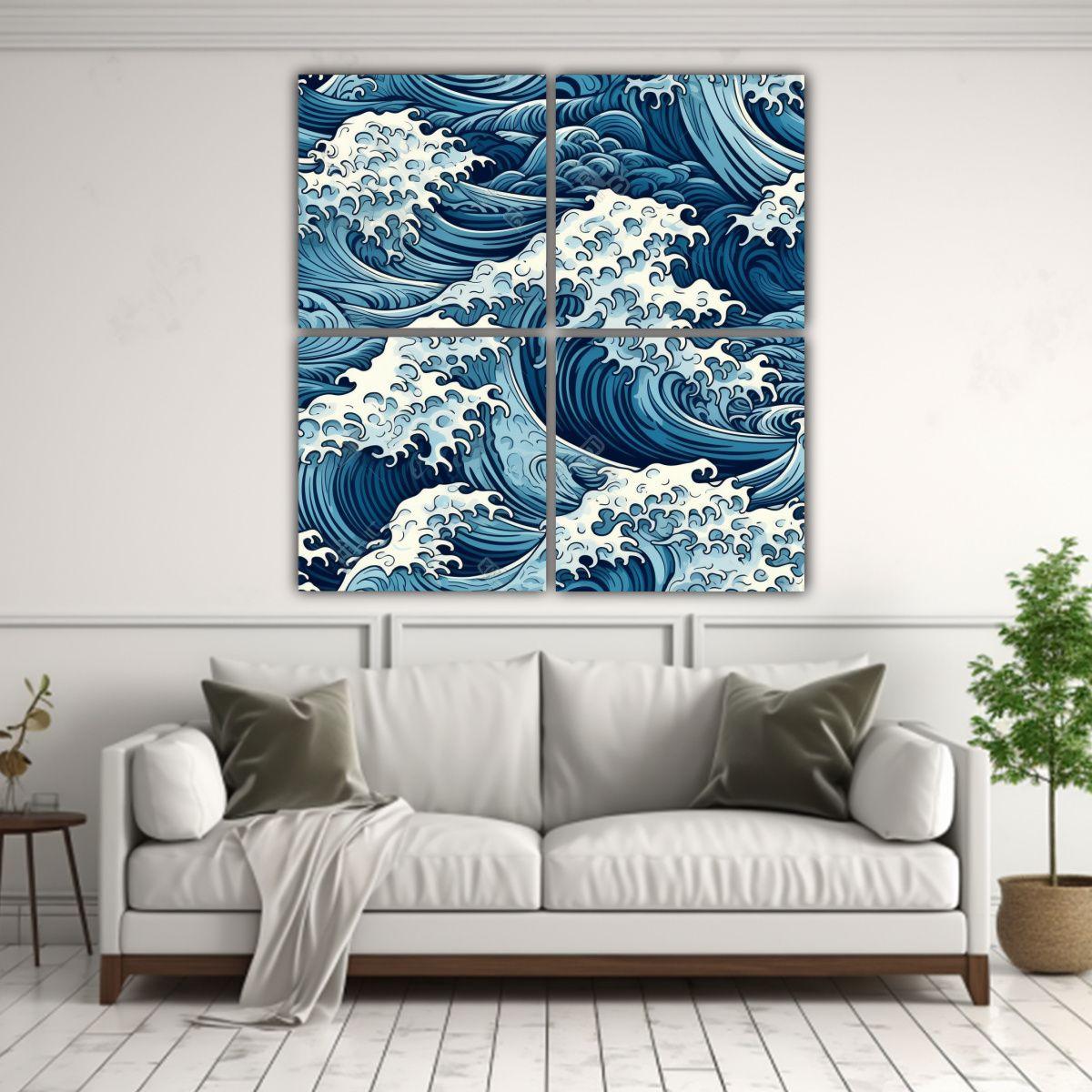 Pinturas Decorativas De 4 Lienzos De Cuadro De 40x40 Cm-2