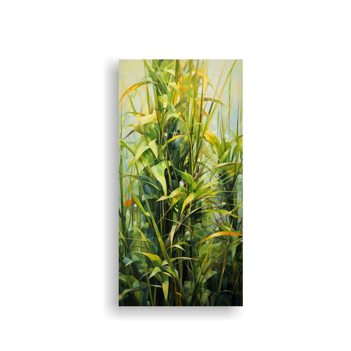 Cuadro Abstracto Cultura Lemongrass Hierbas | 30x60cm-0