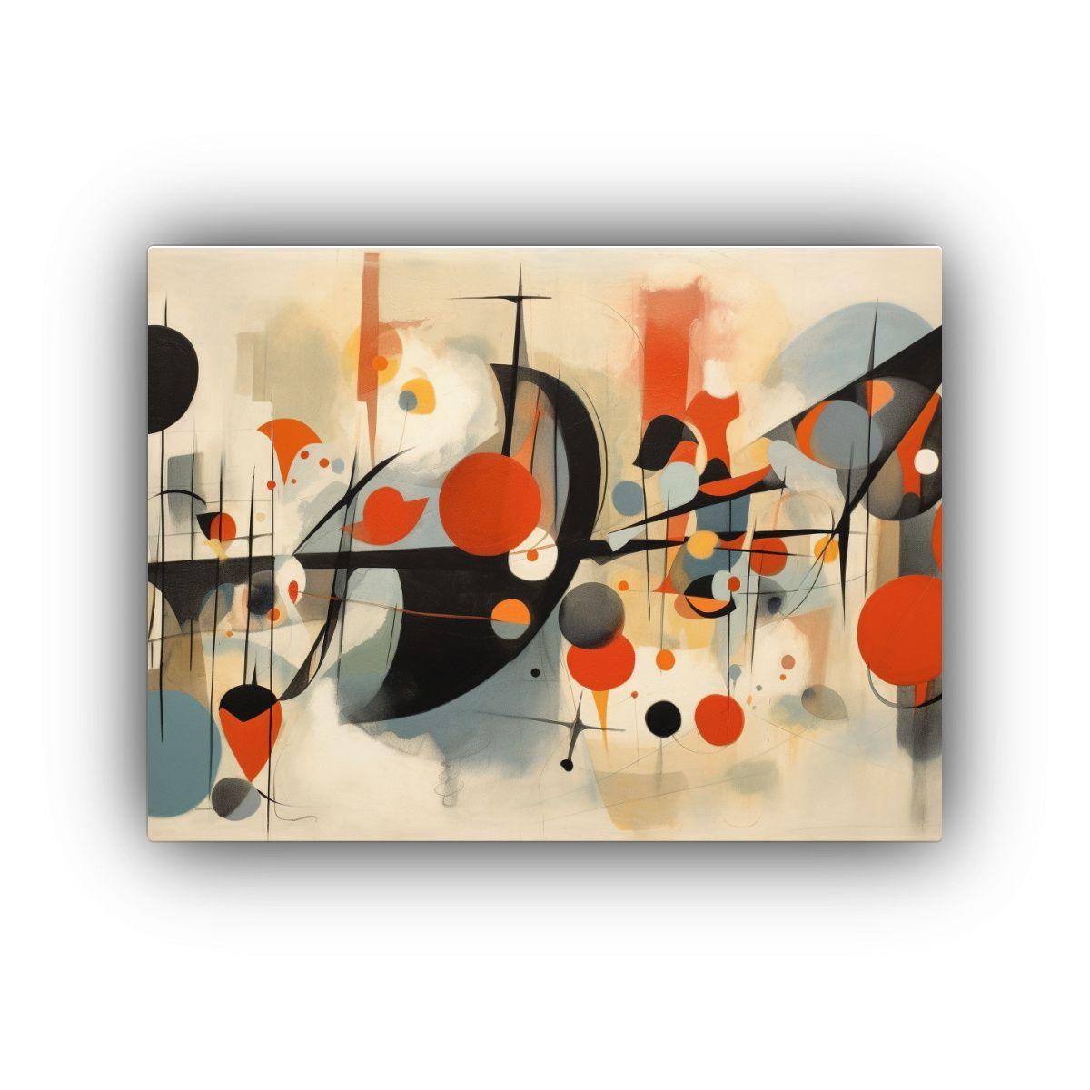 Cuadro Abstracto De Calidad Con Profundidad En Gouache De Lo 40x30cm-0