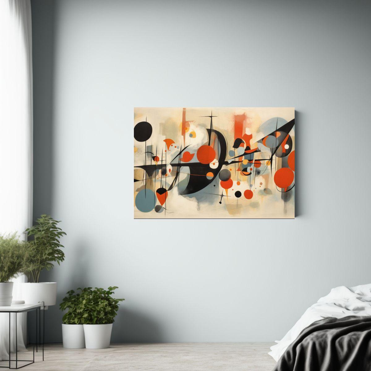 Cuadro Abstracto De Calidad Con Profundidad En Gouache De Lo 40x30cm-2