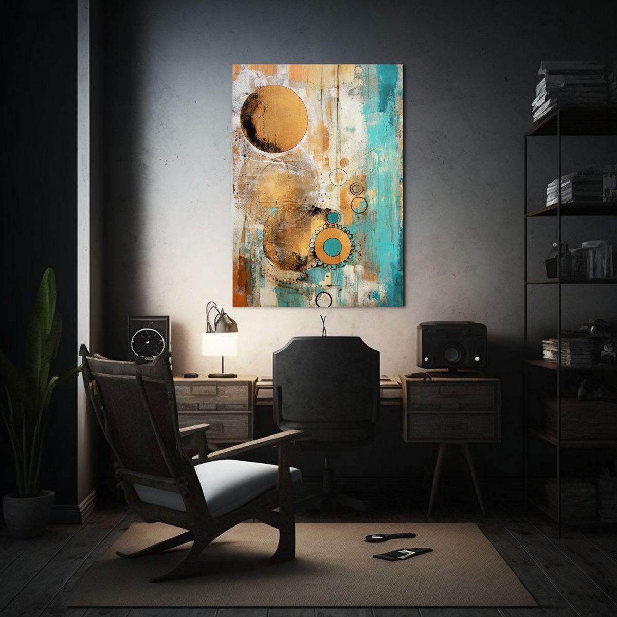 Cuadro De Tela Diseño época Abstracto 80x120cm-2