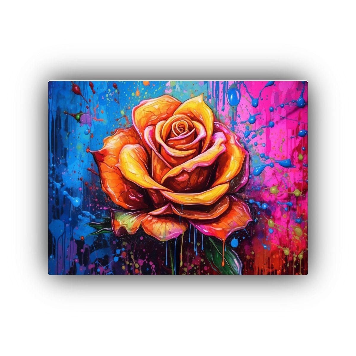 Cuadro Decoración Habitación De Rosa Colorida 40x30cm-0