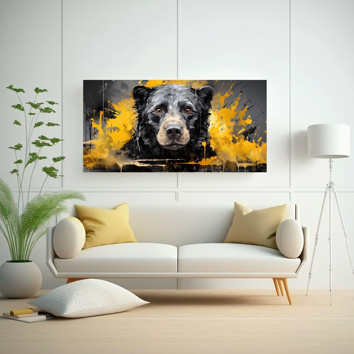 Cuadro Decorativo De Oso Perezoso En Colores 60x30cm-2