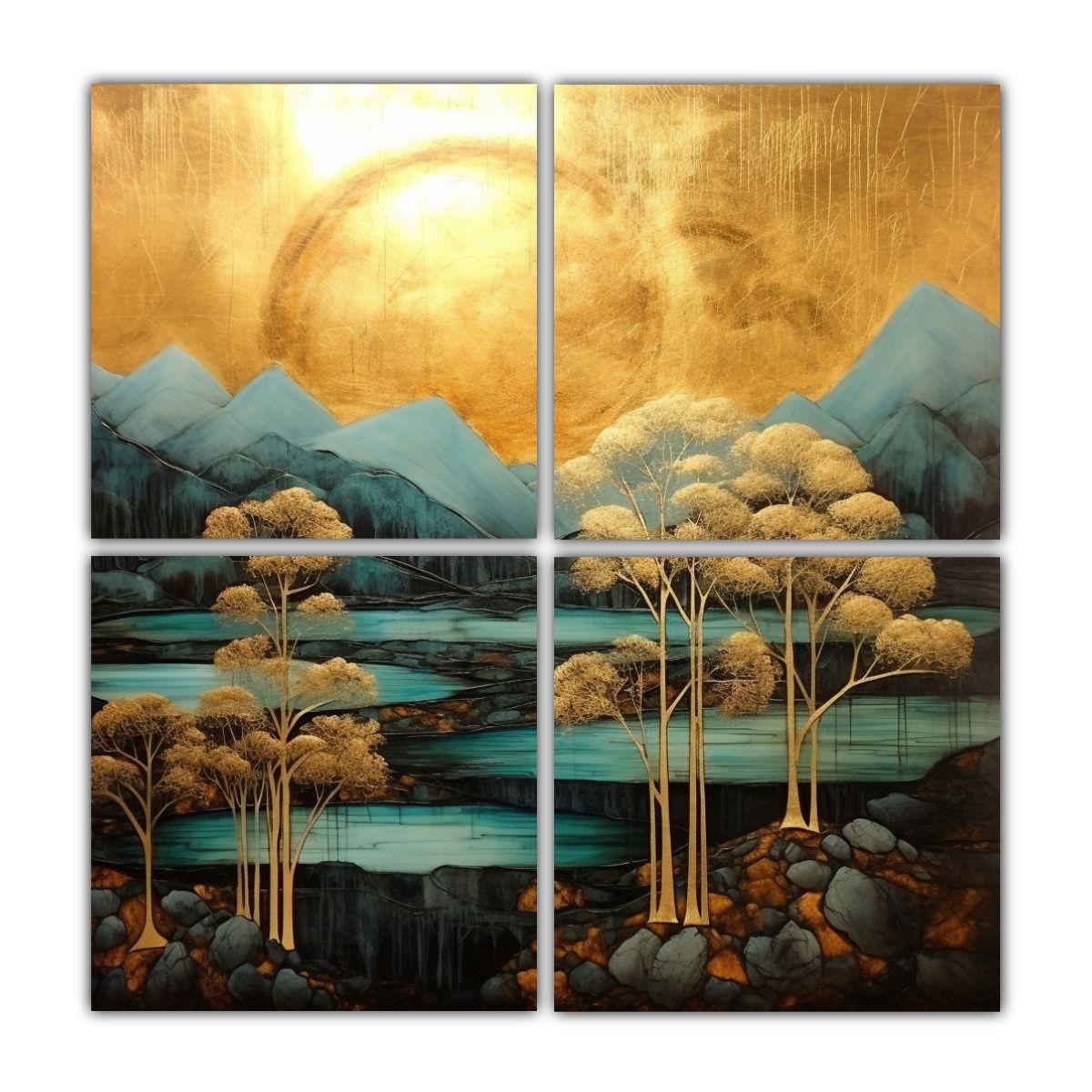 Cuadros Movimiento Profundidad 2127 Con Paisaje 180x180 Cm-0