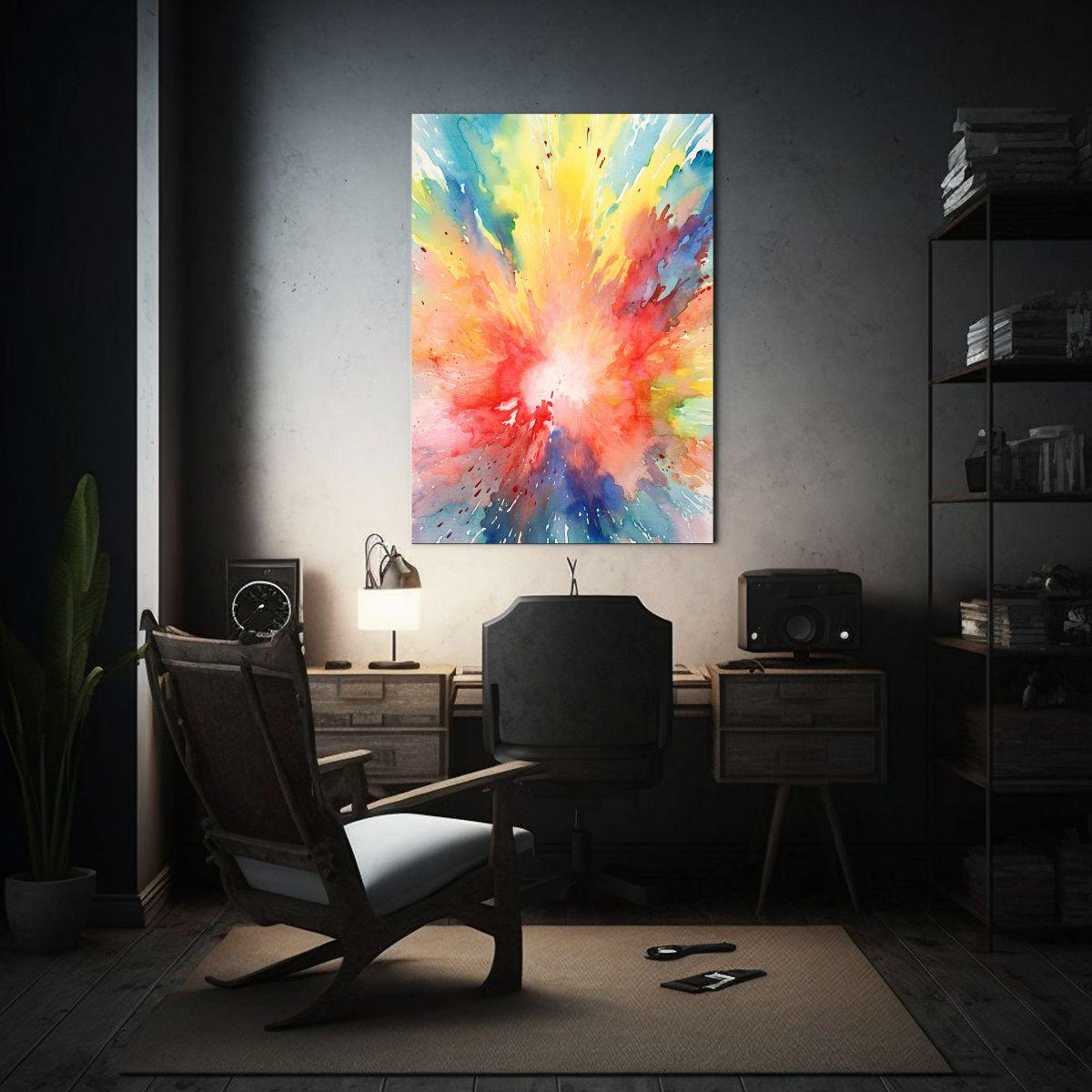 Pintura Acuarela Borrosa Para Decoración De Sala 40x60 Cm-2