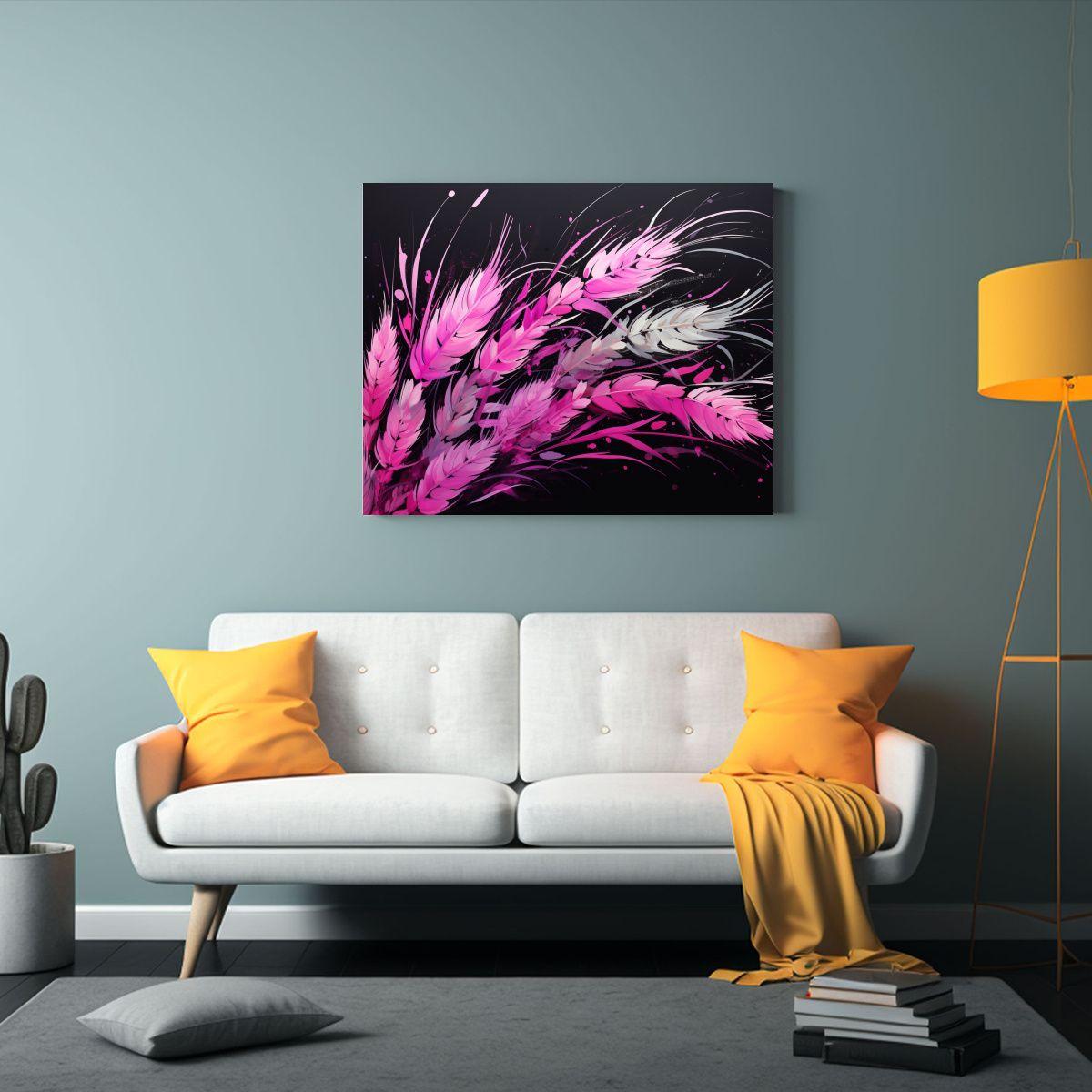 Pinturas De Diseño De Arte Fino Con Reflejo De Granos De Ce 75x50cm-2