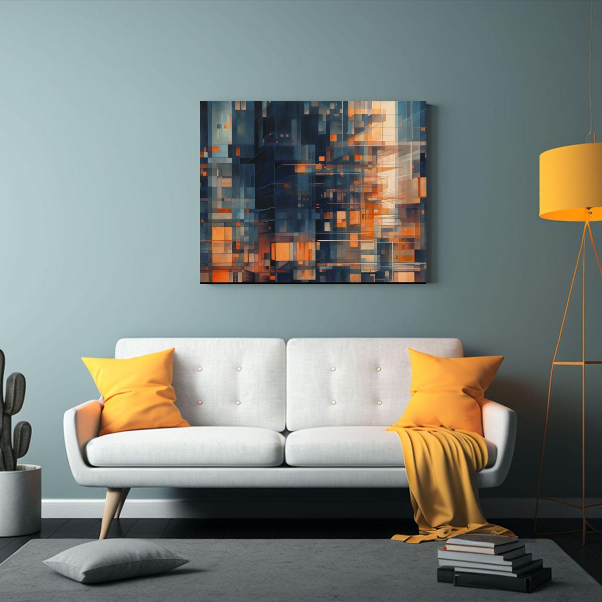 Cuadro De Tela Moderno: Alegría En Estilo De Luz. 75x50cm-2