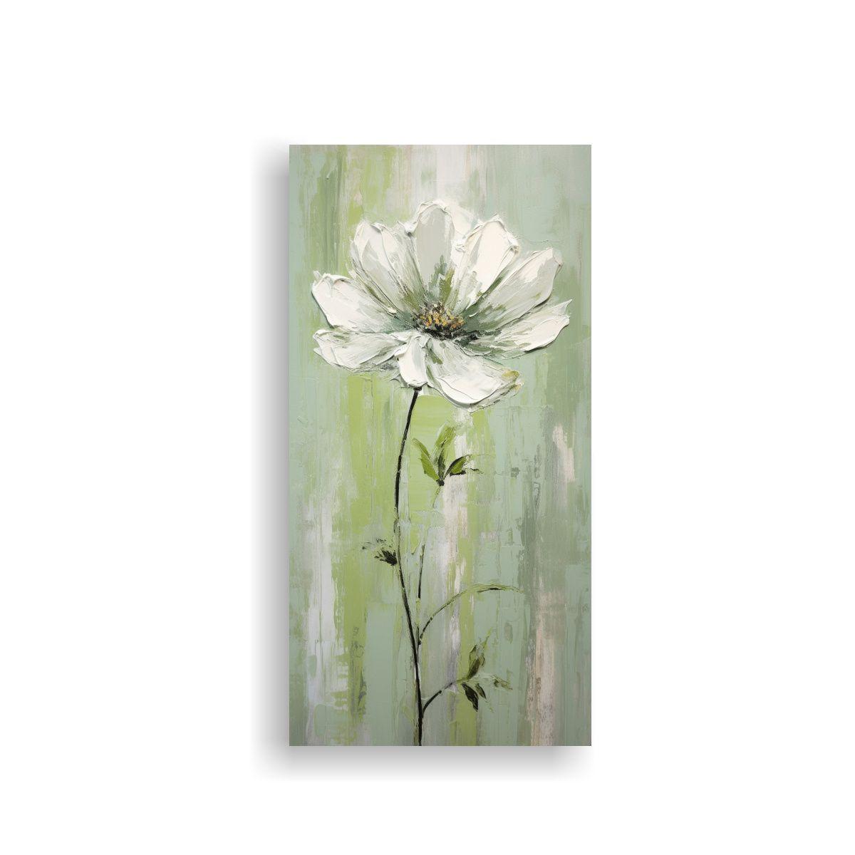 Pintura Verde Estilo Cuadro En Lienzo Adorno 30x60cm-0