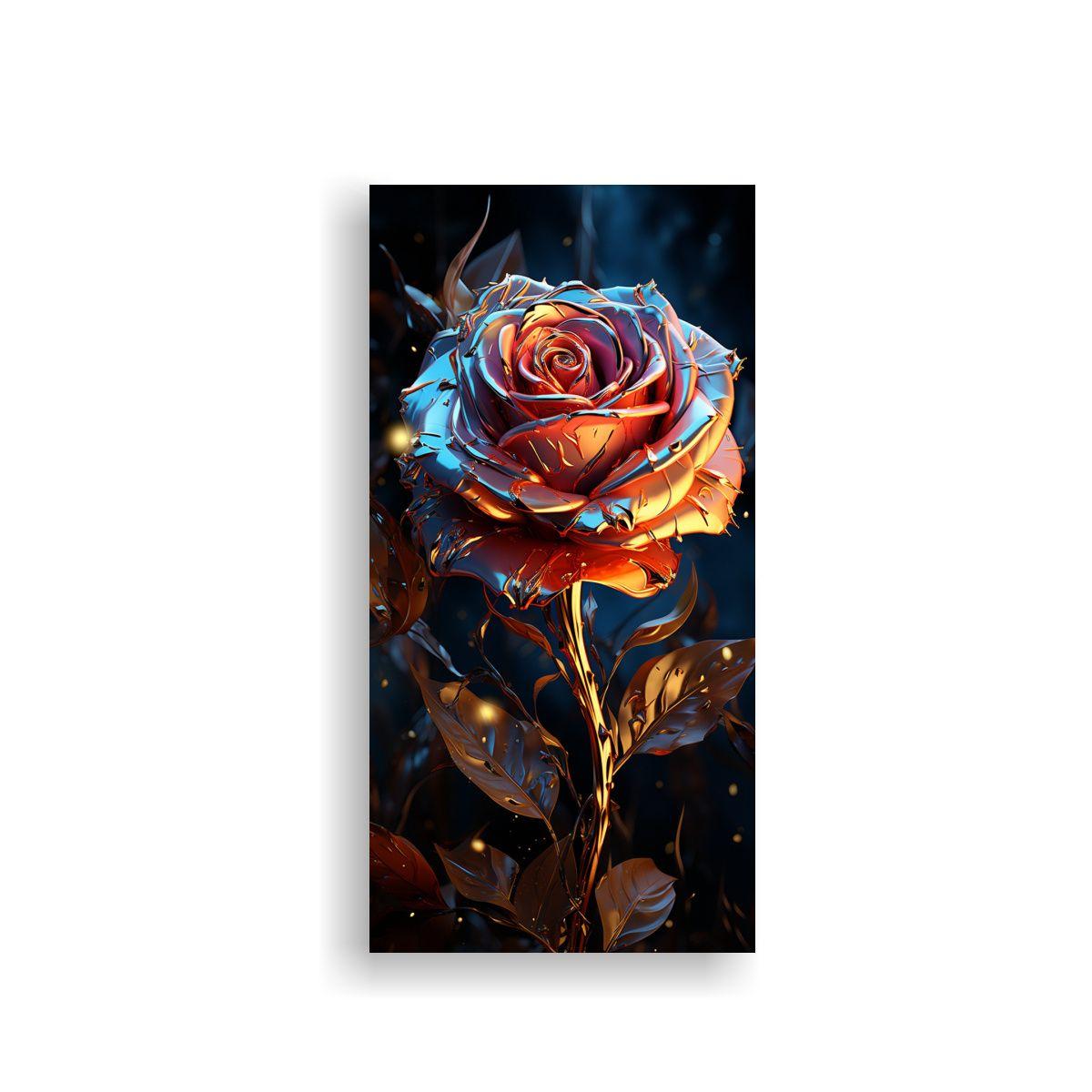 Pintura Decorativa En Bastidor: Arte Digital 50x100cm-0