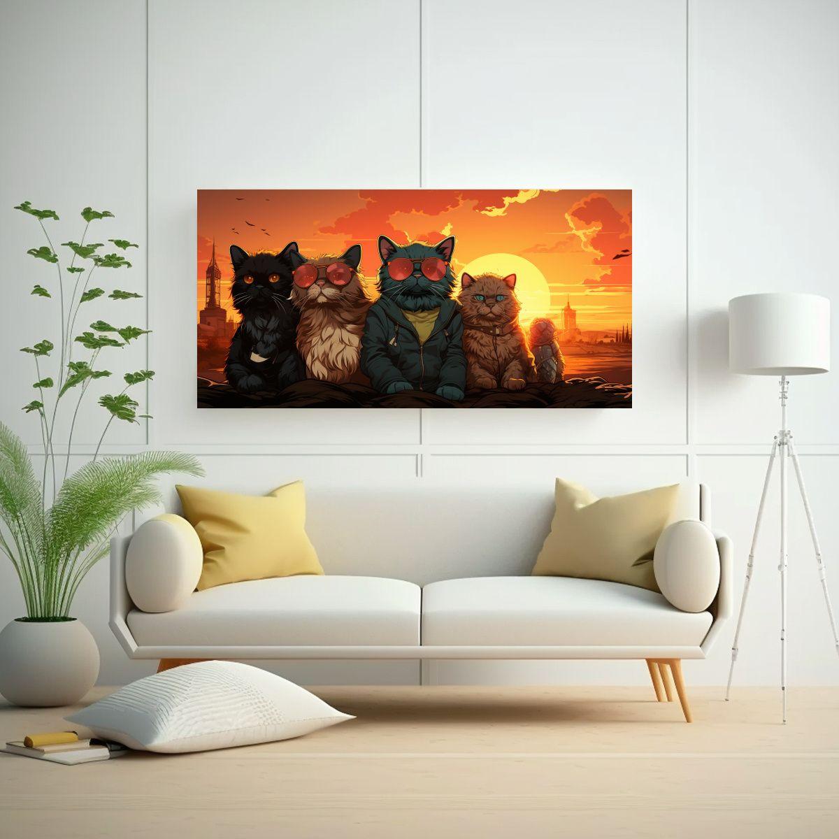 Cuadros Originales De Gatitos De California 60x30 Cm-2