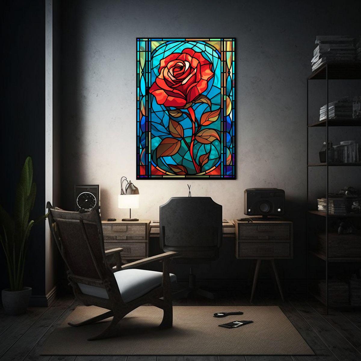 Pintura En Tela Composición Culturar Vidrieras 20x30cm-2